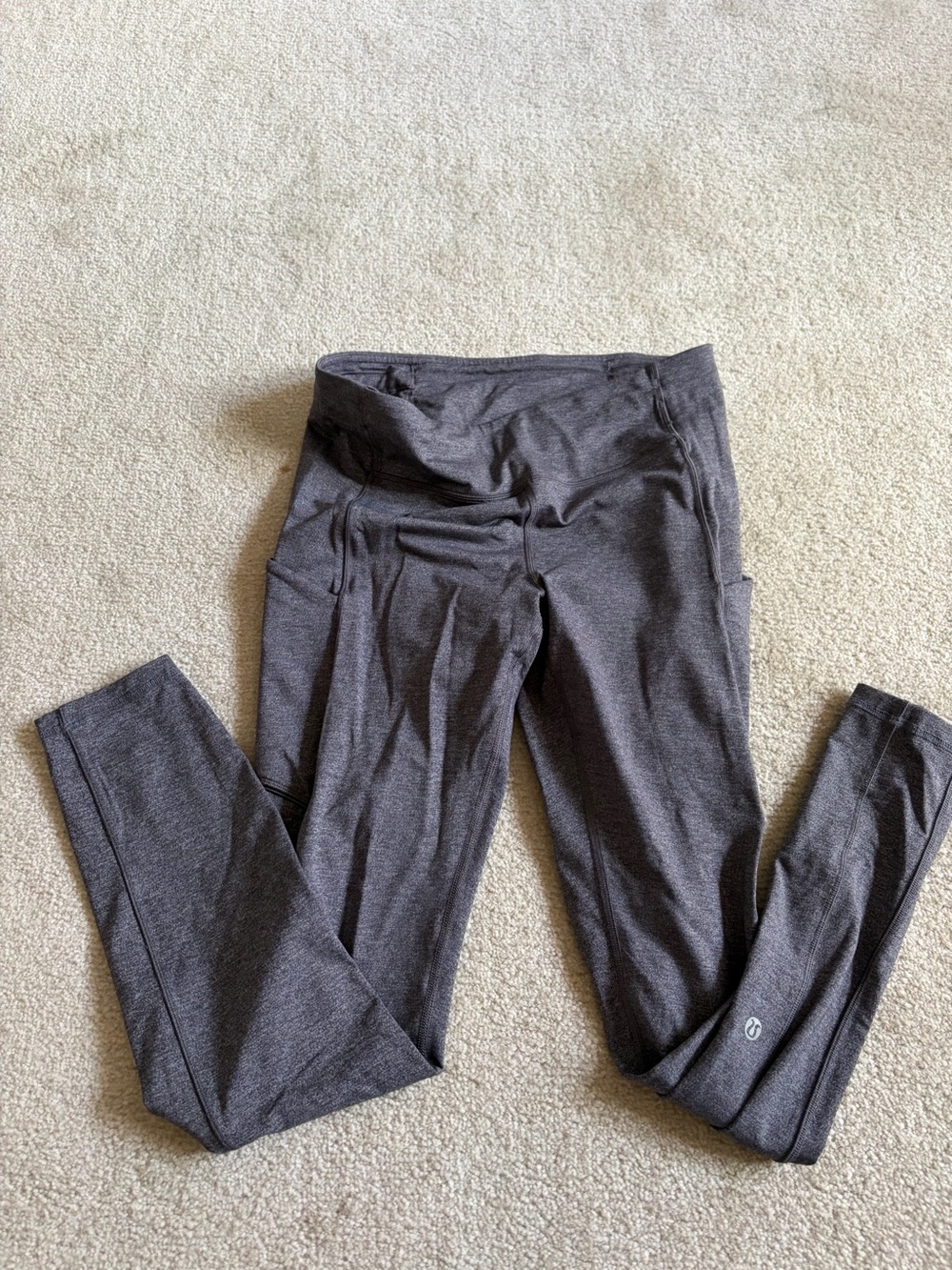 Lululemon Running Tights full length gray size 8